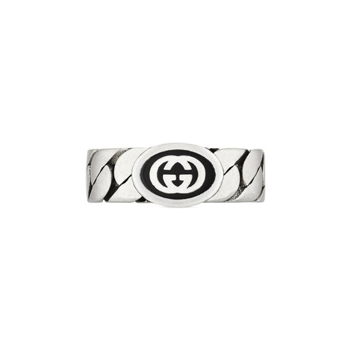 Gucci Interlocking Silver Wide Ring 6mm YBC678656001 Ring Gucci   