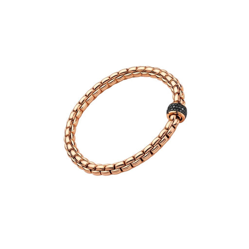 Eka 18ct Rose Gold Black Diamond Flex'it Bracelet 70405BX_PN_R_X3X Bracelet Fope Small  