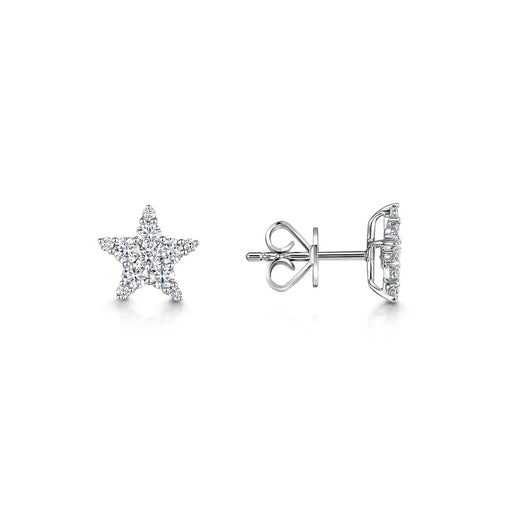 Michael Spiers Stars Collection 18ct White Gold Diamond Star Earrings - 0.67ct Earrings Michael Spiers   