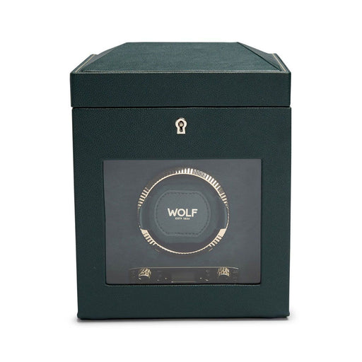 Wolf British Racing Single Watch Winder With Storage Green 792141 Watch Winder Wolf   