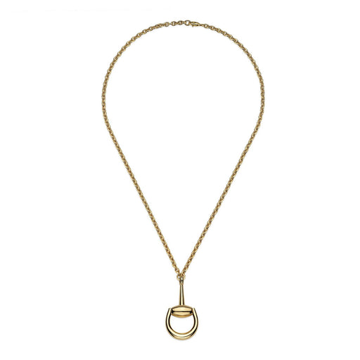 Gucci Horsebit 18ct Yellow Gold Long Chain Necklace YBB796823001 Necklace Gucci