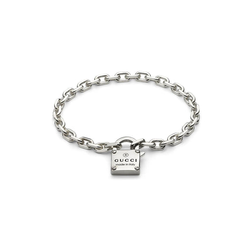 Gucci Trademark Silver Chain Bracelet with Padlock YBA796341001 Bracelet Gucci 17cm