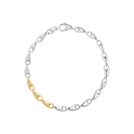 Georg Jensen REFLECT Silver & 18ct Yellow Gold Slim Bracelet 20001182 Bracelet Georg Jensen Large