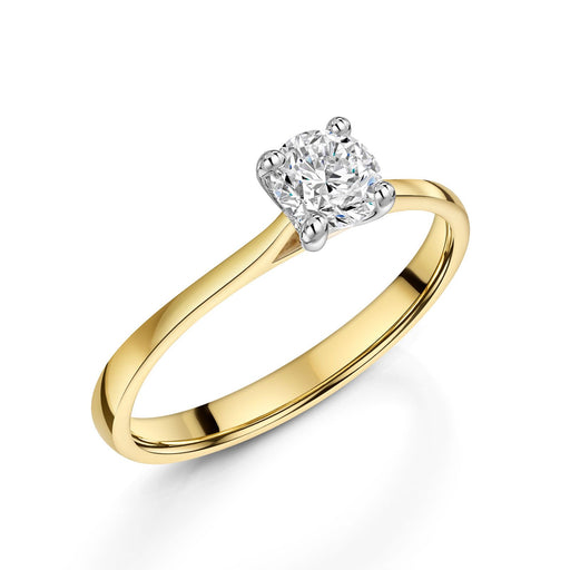 Michael Spiers 18ct Yellow Gold & Platinum Brilliant-Cut F Si Diamond Solitaire Ring 0.50ct Ring Michael Spiers   