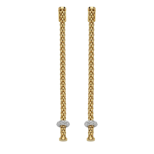 Prima 18ct Yellow & White Gold Diamond Pendant Earrings 74508OX_BB_G_XBX Earrings Fope   