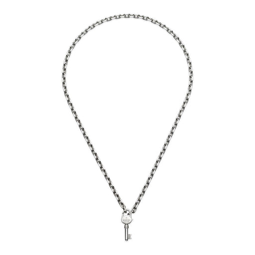 Gucci Trademark Silver Chain Necklace With Key YBB796343001 Necklace Gucci   
