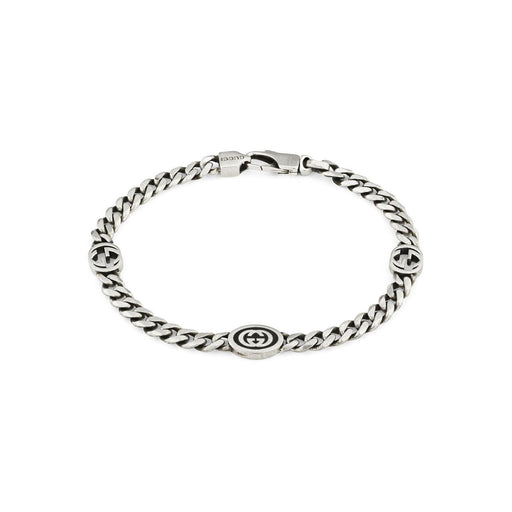 Gucci Interlocking Silver Bracelet YBA678660001 Bracelet Gucci 17cm  