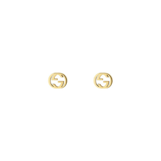 Gucci Interlocking 18ct Yellow Gold Stud Earrings YBD662111001 Earrings Gucci   