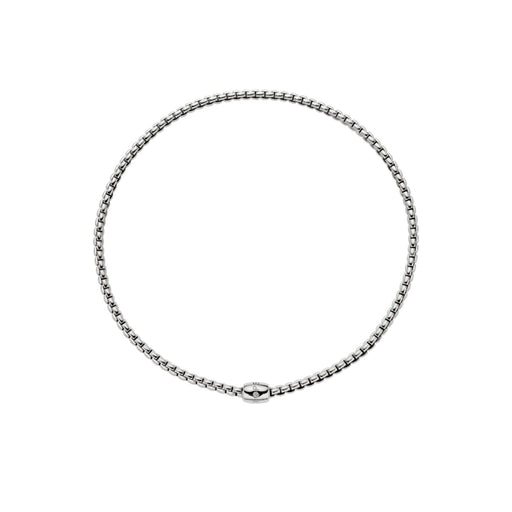 Eka 18ct White Gold Diamond Necklace With Ornamental Clasp 07F01CX_BB_B_XBX Necklace Fope 37cm