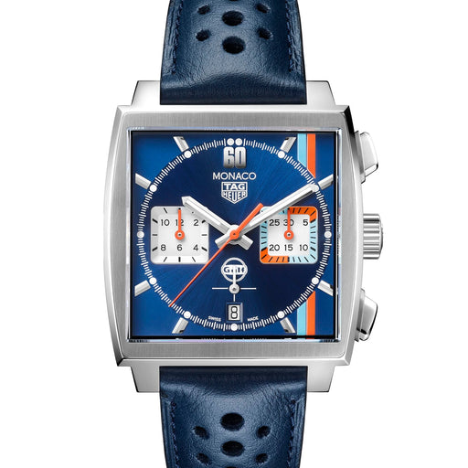 ICONIC WATCH: TAG Heuer Monaco Gulf Chronograph Calibre Heuer 02 Automatic 39mm CBL2115.FC6494 Watches Tag Heuer   