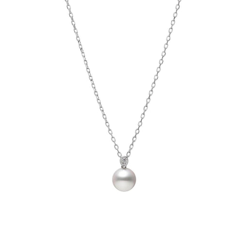 Mikimoto Classic Akoya Cultured Pearl & Diamond Necklace in 18ct White Gold - PP20591DW Necklace Mikimoto   