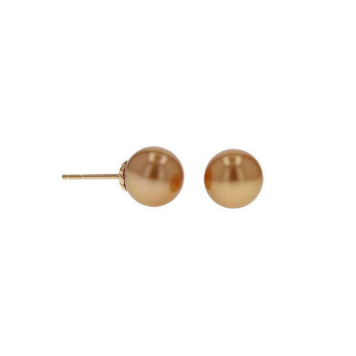 Mikimoto Classic A+ Grade Golden South Sea Pearl Stud Earrings in 18ct Yellow Gold - PES902GK Earrings Mikimoto   