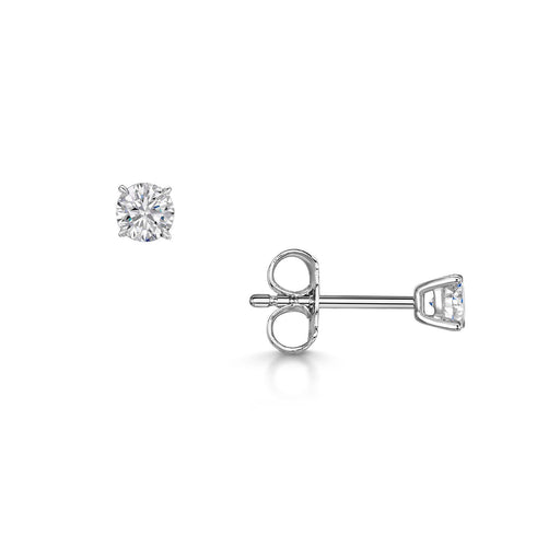18ct White Gold Brilliant-Cut F/G Si Diamond Solitaire Earrings 0.40ct Earrings Michael Spiers   