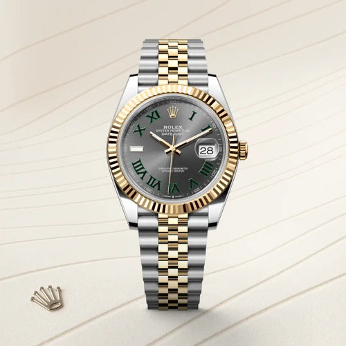 Rolex Datejust 41 in Yellow Rolesor - combination of Oystersteel and yellow gold with a Slate dial, Fluted bezel, Jubilee, five-piece links bracelet