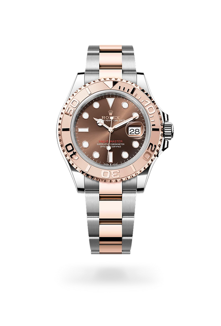 Rolex Yacht-Master 40 in Everose Rolesor - combination of Oystersteel and Everose gold with a Chocolate dial, Everose gold bidirectional rotatable 60-minute graduated with raised numerals bezel, Oyster, three-piece solid links bracelet