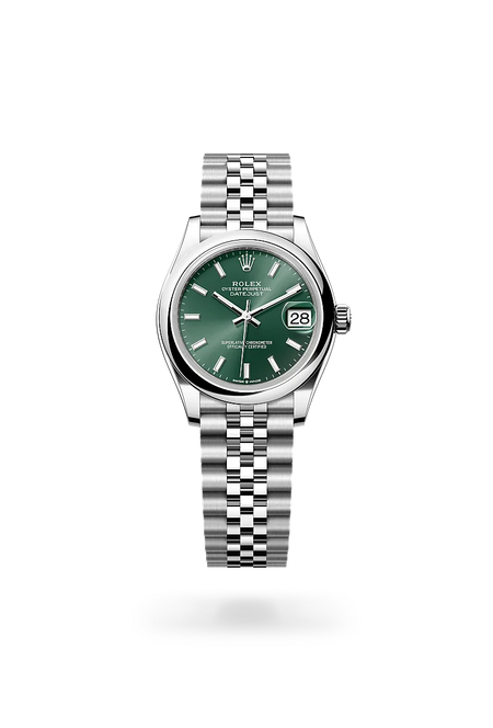 Rolex Datejust 31 in Oystersteel with a Mint green dial, Domed bezel, Jubilee, five-piece links bracelet