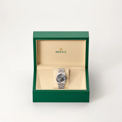 Rolex Datejust 31 in Everose Rolesor - combination of Oystersteel and Everose gold with a Slate dial, Domed bezel, Jubilee, five-piece links bracelet