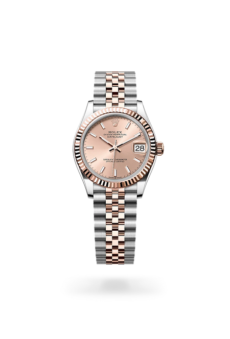 Rolex Datejust 31 in Everose Rolesor - combination of Oystersteel and Everose gold with a Rosé-colour dial, Fluted bezel, Jubilee, five-piece links bracelet