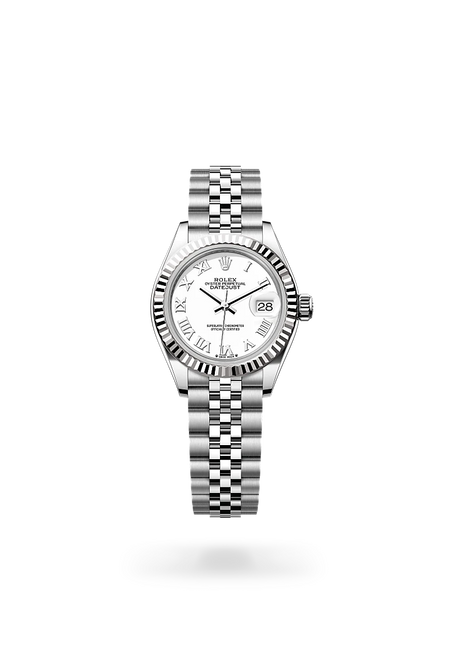 Rolex Lady-Datejust in White Rolesor - combination of Oystersteel and white gold with a White dial, Fluted bezel, Jubilee, five-piece links bracelet