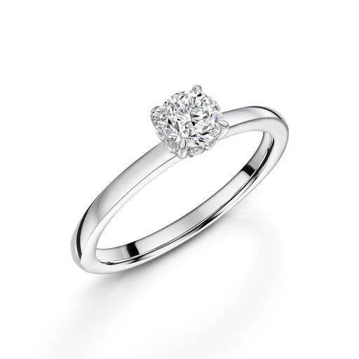 Michael Spiers Platinum Brilliant-Cut F Si Diamond Solitaire Ring With Diamond Set Rail 0.50ct Ring Michael Spiers   
