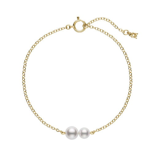 Mikimoto Classic Akoya Cultured Pearl Chain Bracelet in 18ct Yellow Gold - PD276K Bracelet Mikimoto   