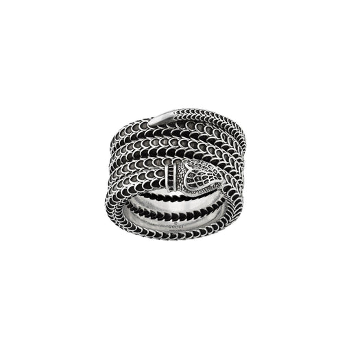 Gucci Garden Silver Snake Wrap Ring YBC577292001018 (Size 18) Ring Gucci   