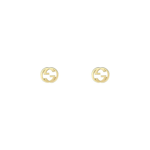 Gucci Interlocking 18ct Yellow Gold Stud Earrings YBD748543002 Earrings Gucci   