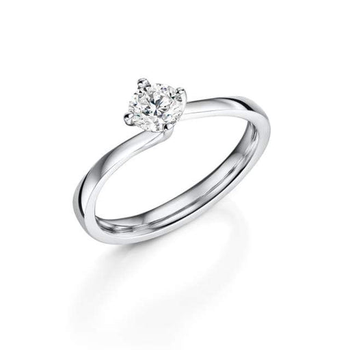 Platinum Brilliant-Cut E VS Diamond Solitaire 'Pirouette' Ring  0.33ct Ring Michael Spiers   