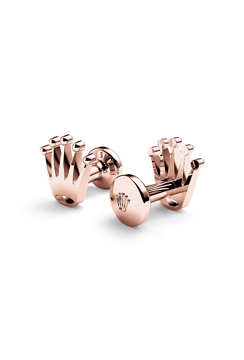 Rolex ‘Crown’ cufflinks in 18 ct Everose gold