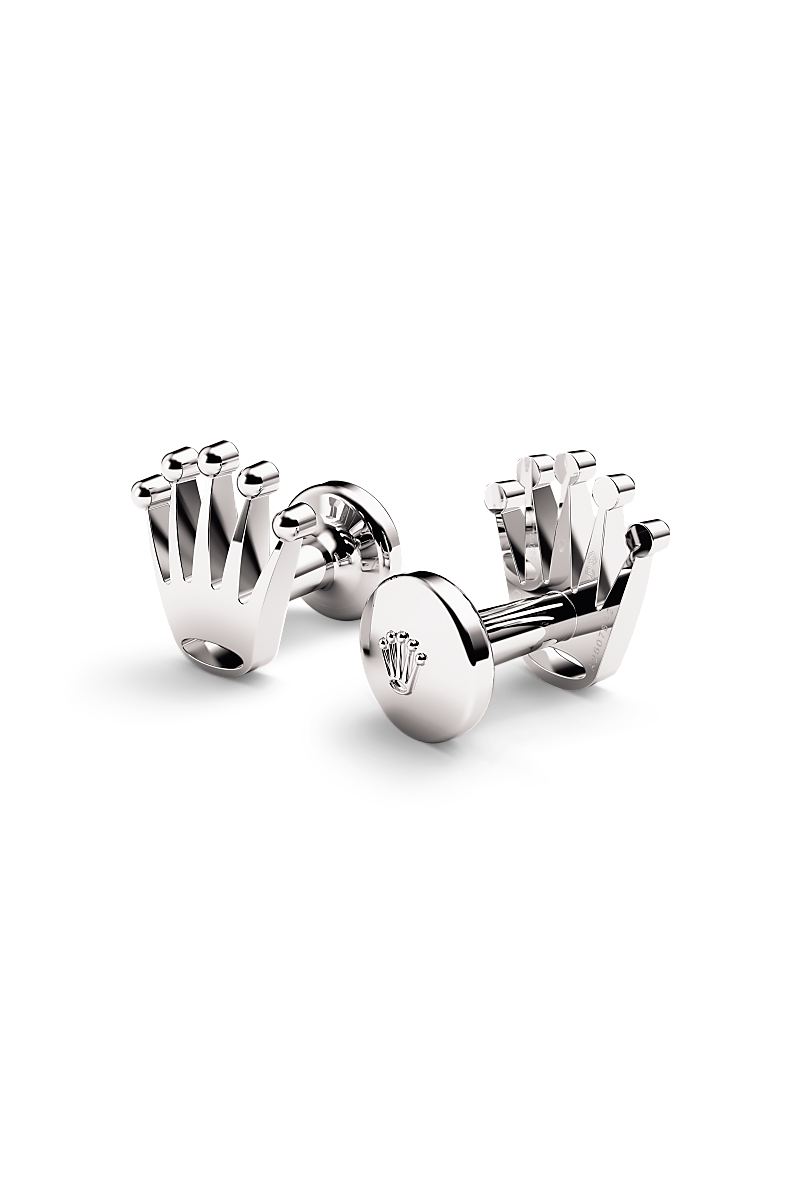 Rolex ‘Crown’ cufflinks in 18 ct white gold