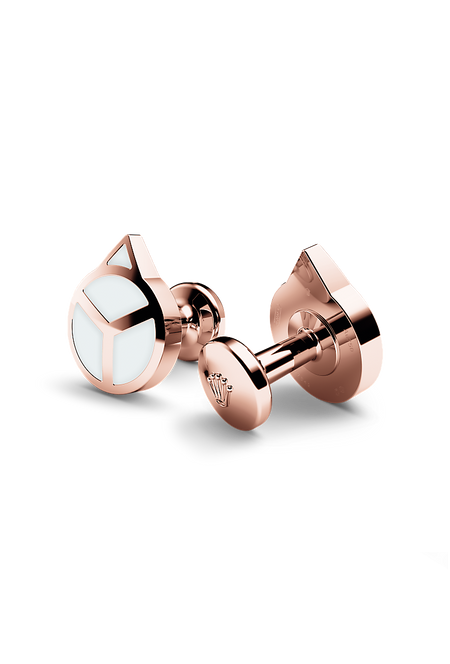 Rolex ‘Hand’ cufflinks in 18 ct Everose gold