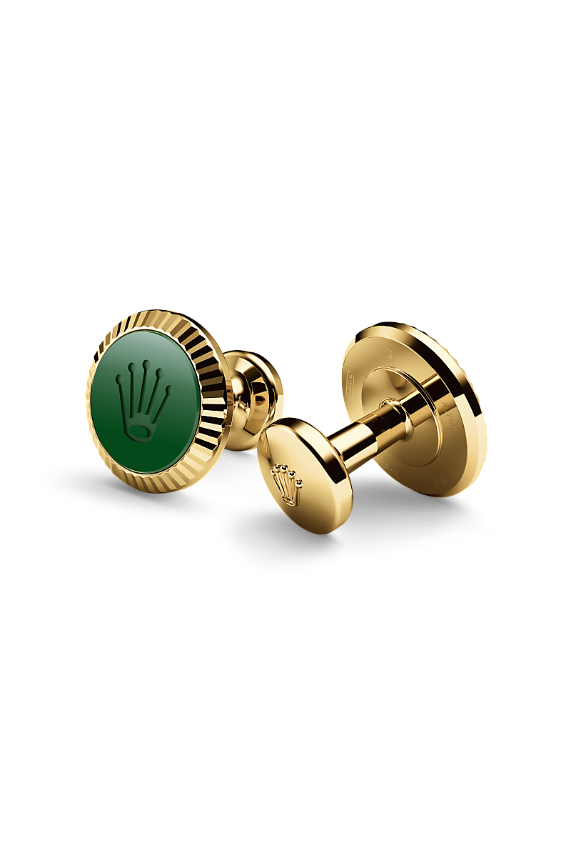 Rolex ‘Fluted’ cufflinks in 18 ct yellow gold
