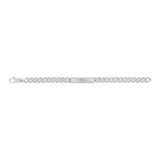 Gucci Tag Diagonal Interlocking G Silver Bracelet YBA774054001 Bracelet Gucci   