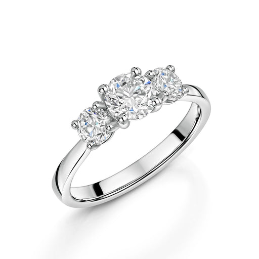 Michael Spiers Platinum Brilliant-Cut Diamond Graduated Three Stone Ring - 1.20ct Ring Michael Spiers   