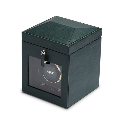 Wolf British Racing Single Watch Winder With Storage Green 792141 Watch Winder Wolf   