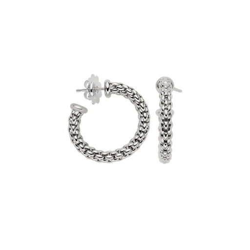 Essentials 18ct White Gold Hoop Earrings 30mm 01E06OX_XX_B Earrings Fope   