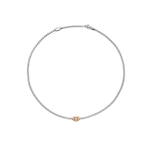 Eka 18ct White & Rose Gold Diamond Necklace 73101C3_PB_B_RRR Necklace Fope 43cm