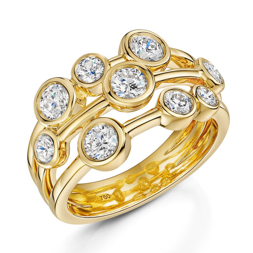 Michael Spiers 18ct Yellow Gold Brilliant-Cut Diamond Scatter Ring 1.47ct Ring Michael Spiers   