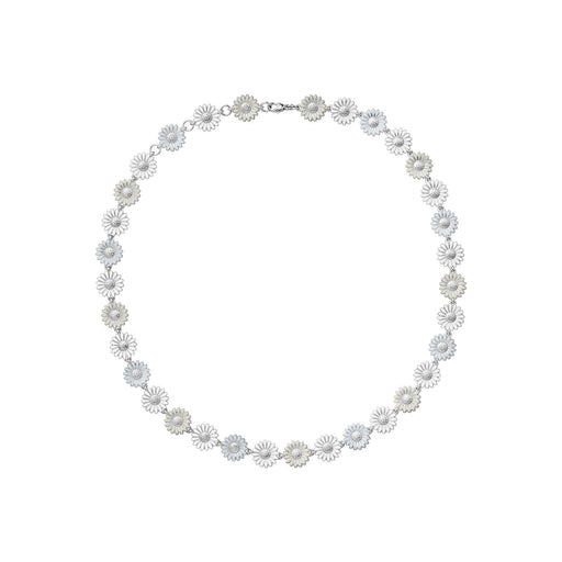 Georg Jensen DAISY Silver & White Enamel Necklace 20001314 Necklace Georg Jensen   