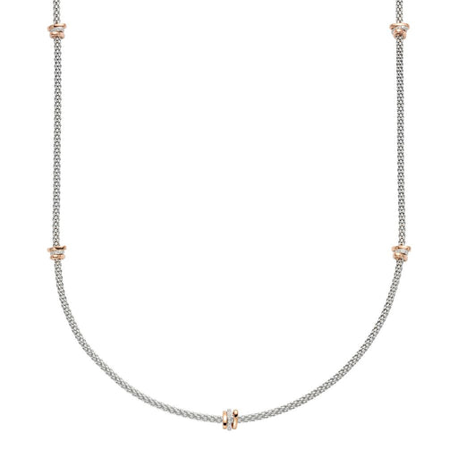 Prima 18ct White & Rose Gold Diamond Long Necklace 74408C5_BB_B_RBR Necklace Fope   