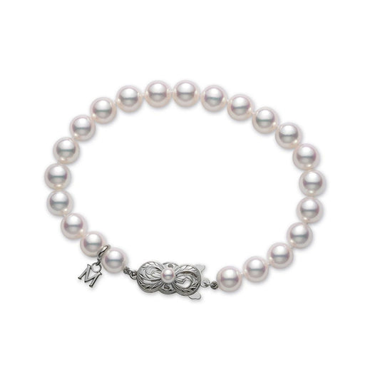 Mikimoto Classic A Grade Akoya Cultured Pearl Strand Bracelet in 18ct White Gold Bracelet Mikimoto 6mm  