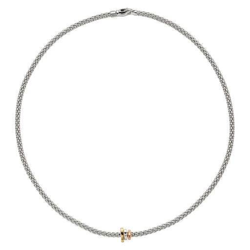 Prima 18ct White, Rose & Yellow Gold Necklace 74408CX_XX_B_RBG Necklace Fope   