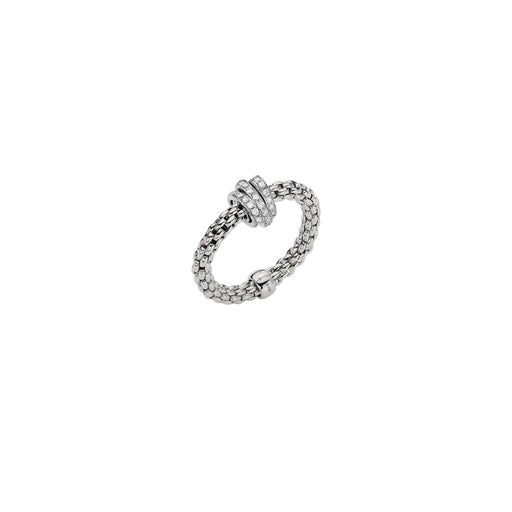 Prima 18ct White Gold Diamond Pavé Flex'it Ring 74408AX_PB_B Ring Fope Small  