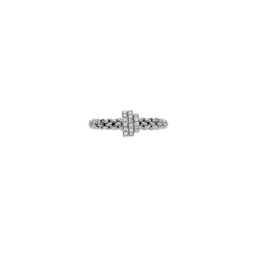 Prima 18ct White Gold Diamond Pavé Flex'it Ring 74408AX_PB_B Ring Fope   