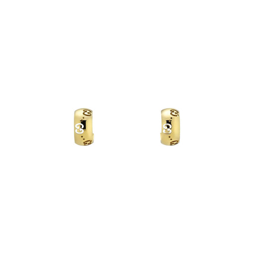 Gucci Icon 18ct Yellow Gold GG Hoop Earrings YBD804361001 Earrings Gucci   