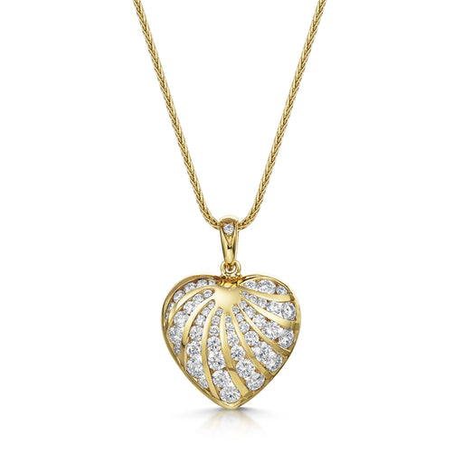 Michael Spiers Hearts Collection 18ct Yellow Gold Diamond Pendant 1.19ct
