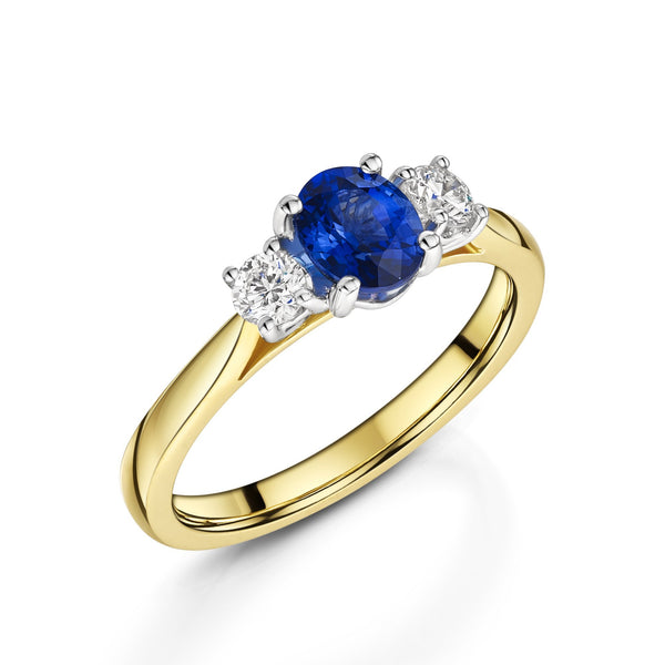 Estate Platinum Diamond and Sapphire Two Row Ring – Laura Pearce Ltd.