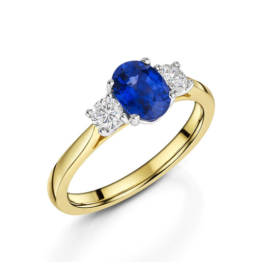 Michael Spiers Sapphire & Diamond Three Stone Ring 1.66ct Ring Michael Spiers   