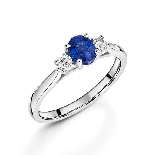 Michael Spiers Sapphire & Diamond Three Stone Ring 0.82ct