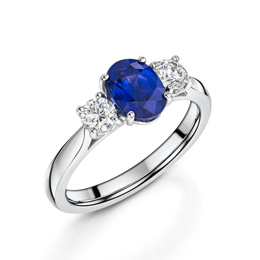 Michael Spiers Colours Collection Sapphire & Diamond Platinum Three Stone Ring - 1.67ct